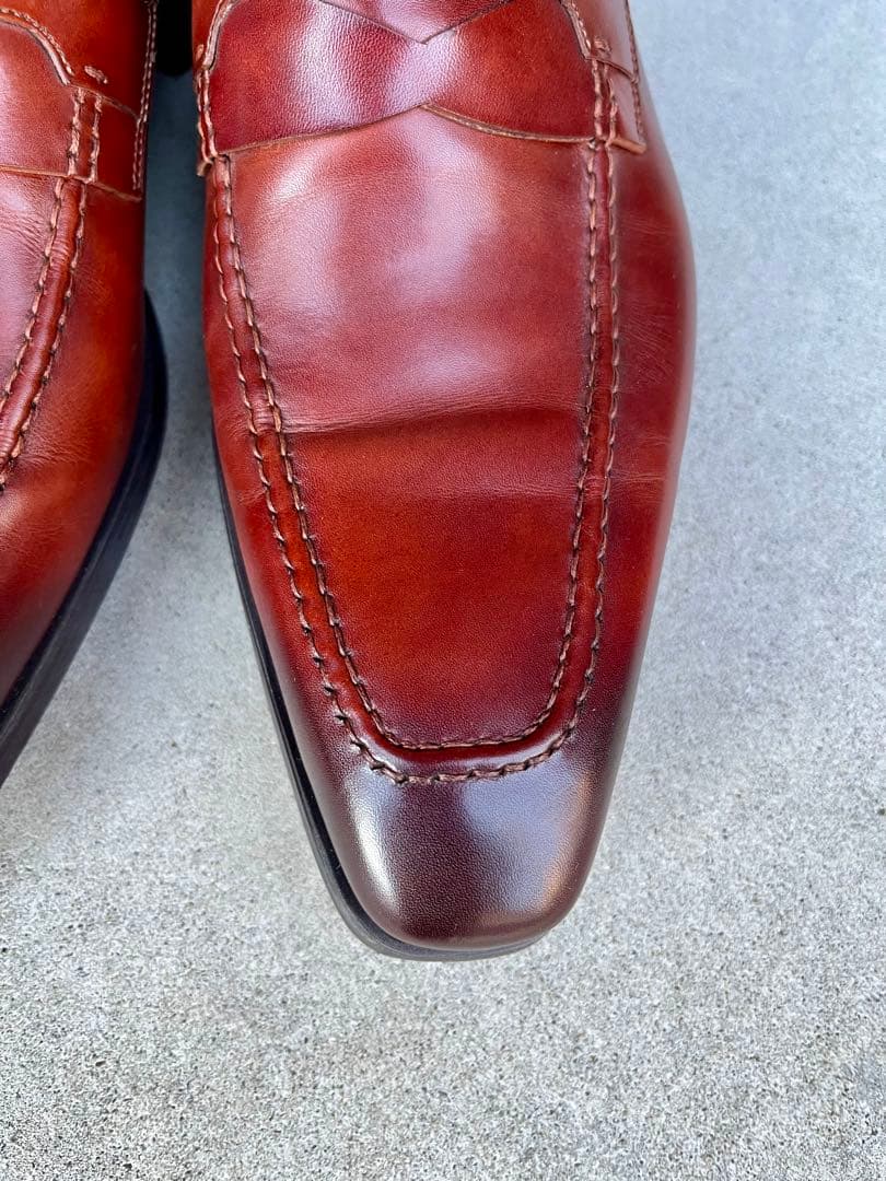 未使用品　マグナーニ　ローファー　スリッポン　40 ブラウン　パディーヌ　革靴