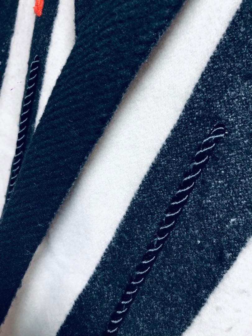 美品 UNDERCOVER 刺繍ガウンコート UCZ1302 黒白 カシミヤ