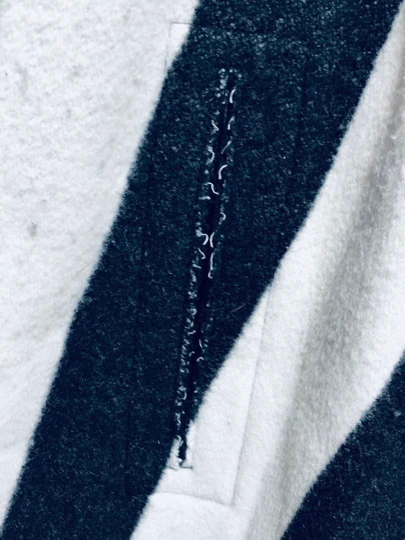 美品 UNDERCOVER 刺繍ガウンコート UCZ1302 黒白 カシミヤ