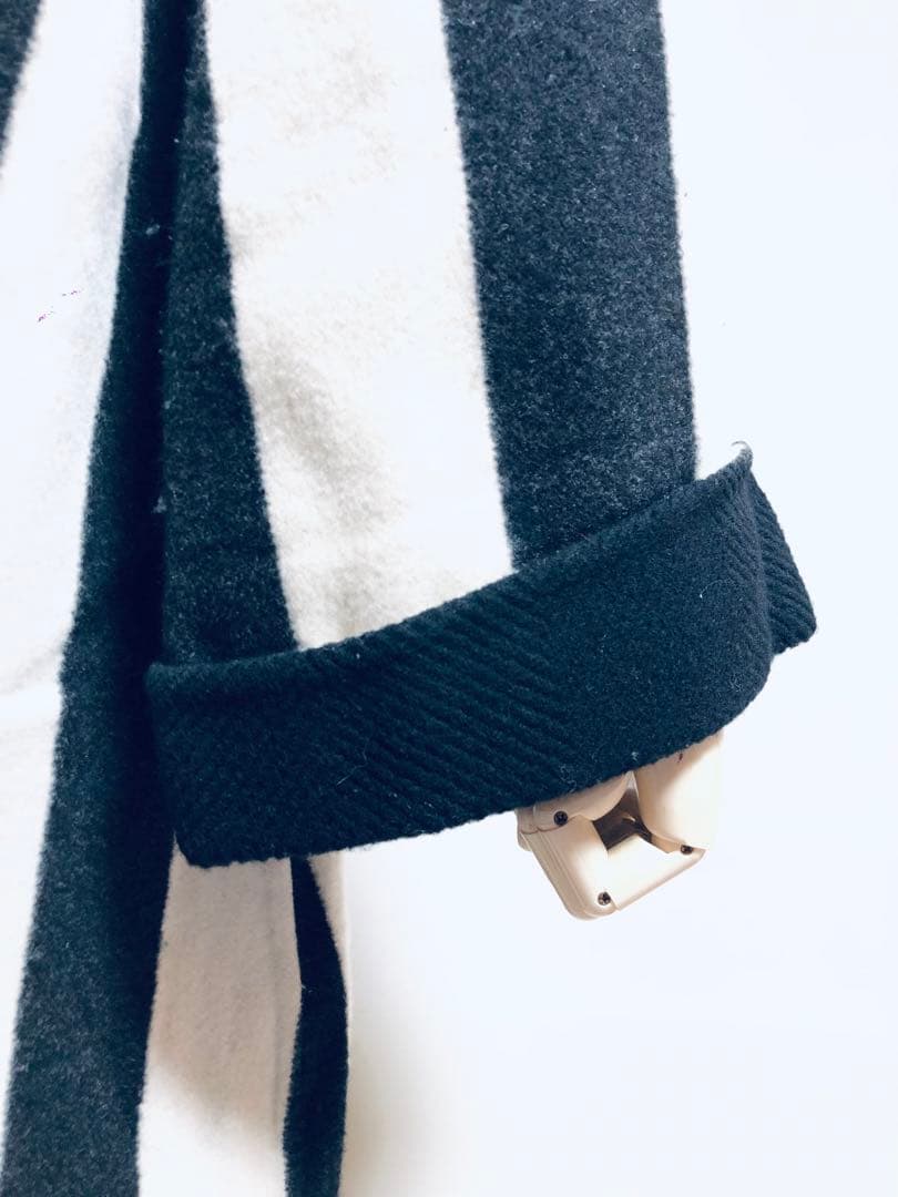 美品 UNDERCOVER 刺繍ガウンコート UCZ1302 黒白 カシミヤ