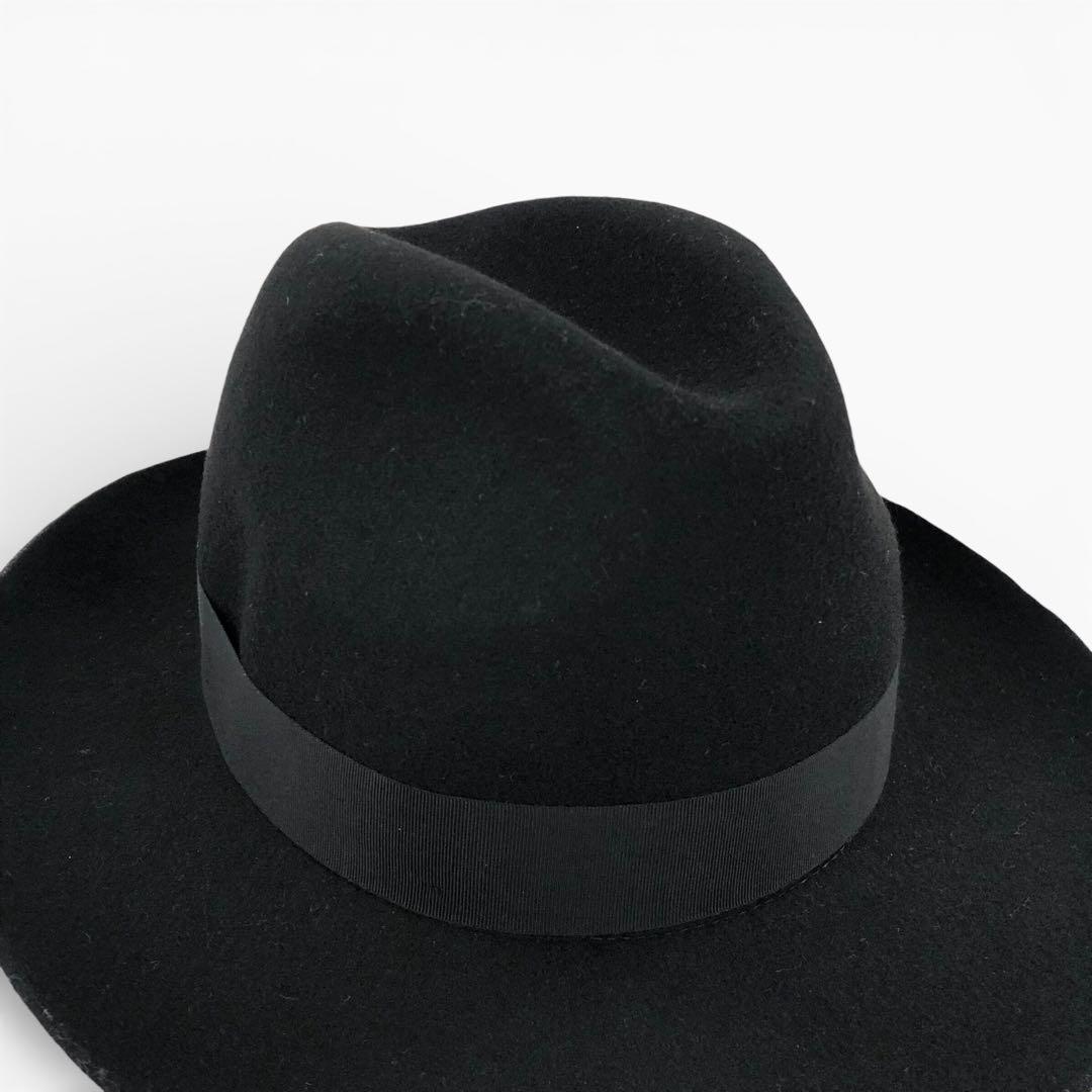美品 Borsalino18.57 ボルサリーノ ウールフェルトハット 61cm