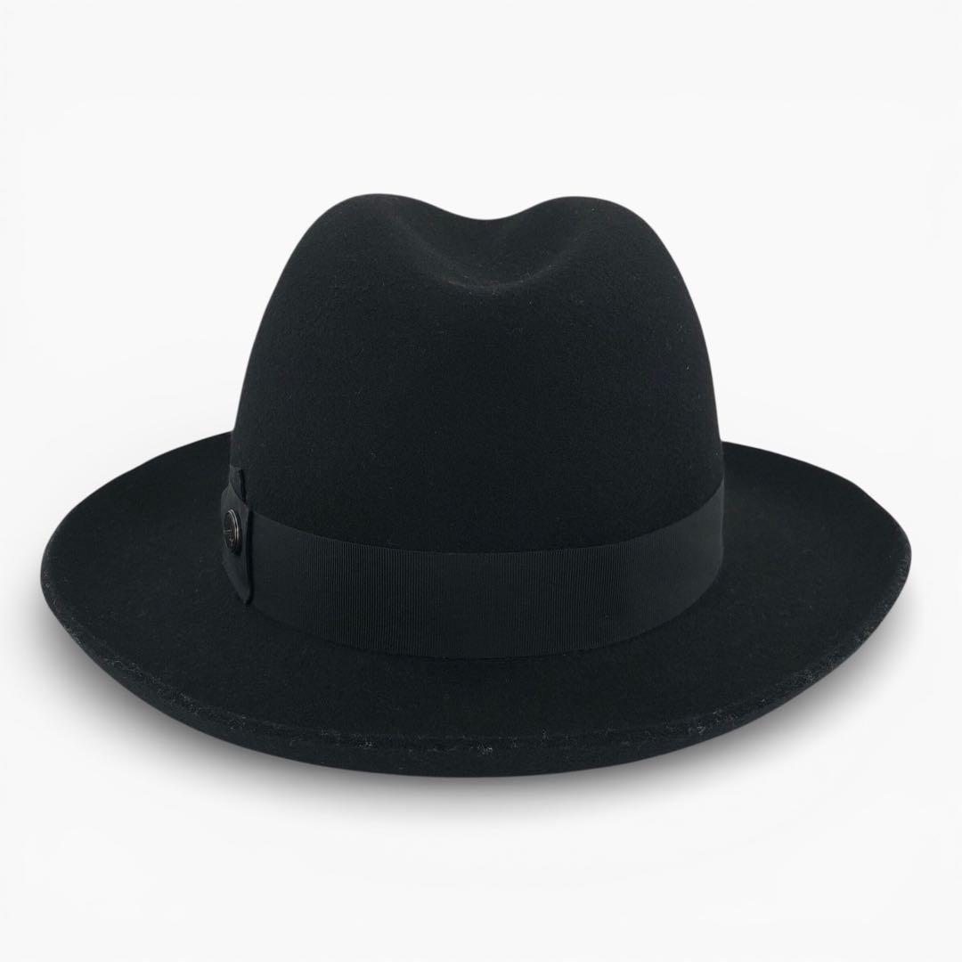 美品 Borsalino18.57 ボルサリーノ ウールフェルトハット 61cm