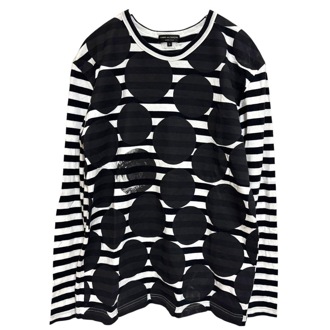 COMME des GARCONS 長袖Tシャツ　ボーダー　ドット　美品