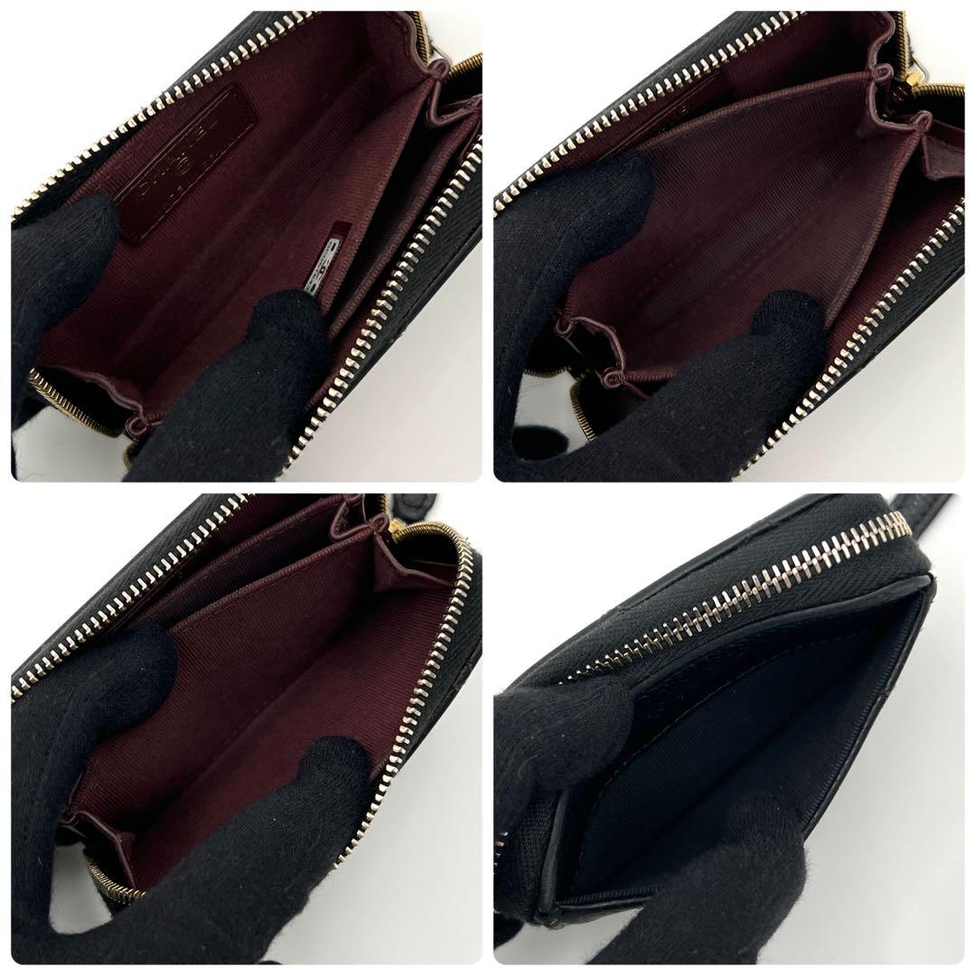 【美品】シャネル マトラッセ キャビアスキン ケース クラシックジップ