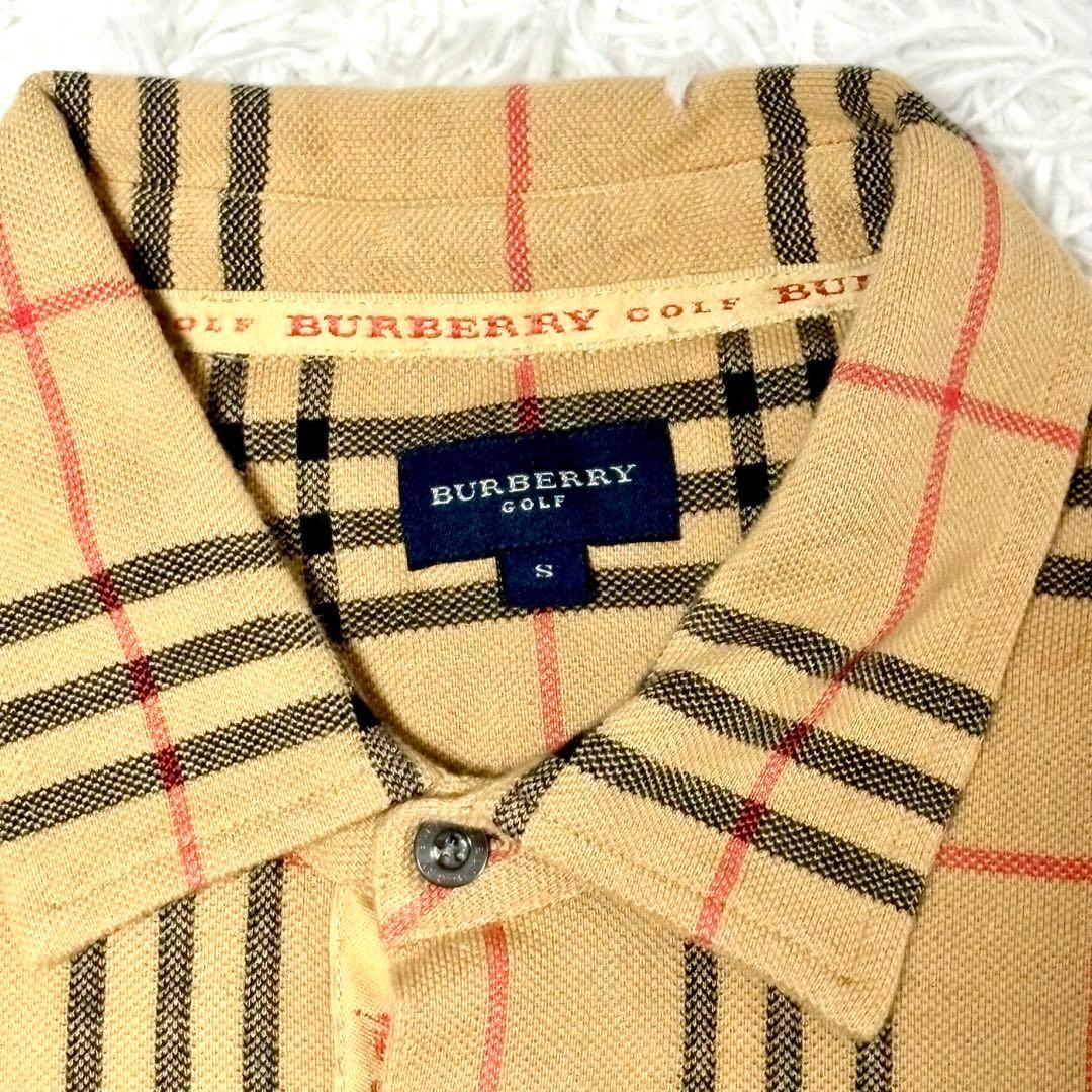 【美品】バーバリー　ゴルフ　ポロシャツ　ノバチェック　綿　100% L