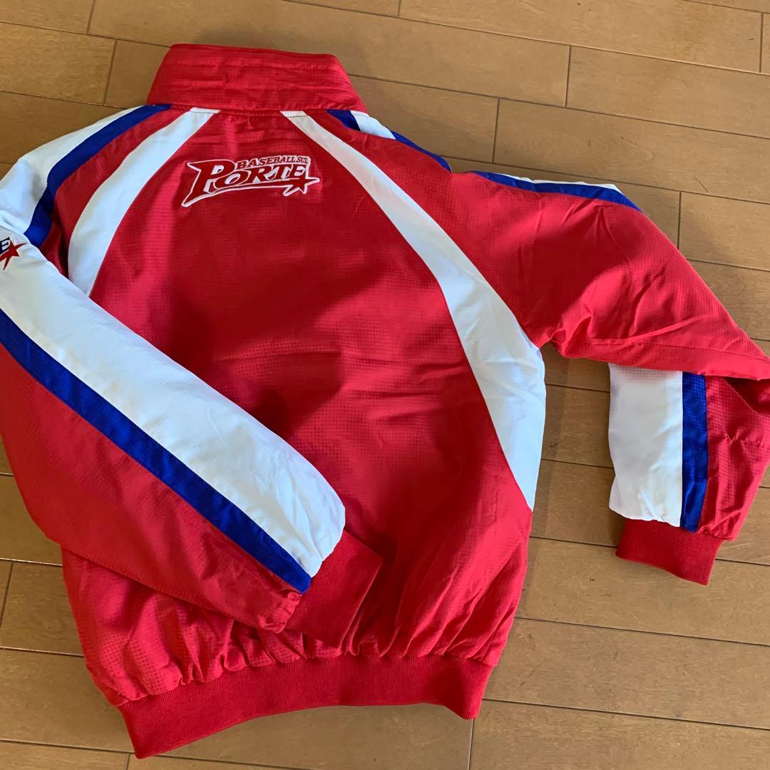 野球スクールポルテグランドコート 145センチ 赤/白/青 コート・ジャケット