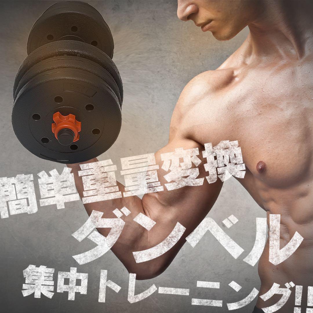 合計50kg／バーベルにもなるダンベル 可変式プレート｜25kg×2個セットA9