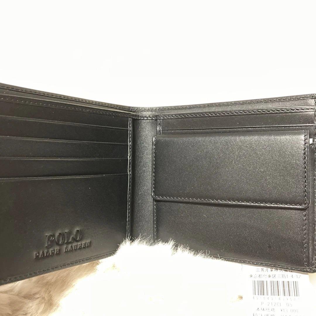 新品Polo Ralph Lauren 二つ折り財布 ブラックポロラルフローレン