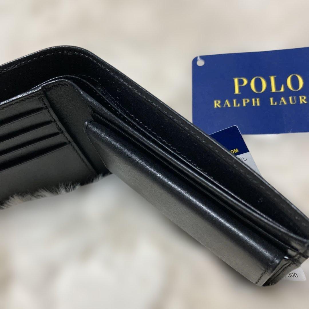 新品Polo Ralph Lauren 二つ折り財布 ブラックポロラルフローレン