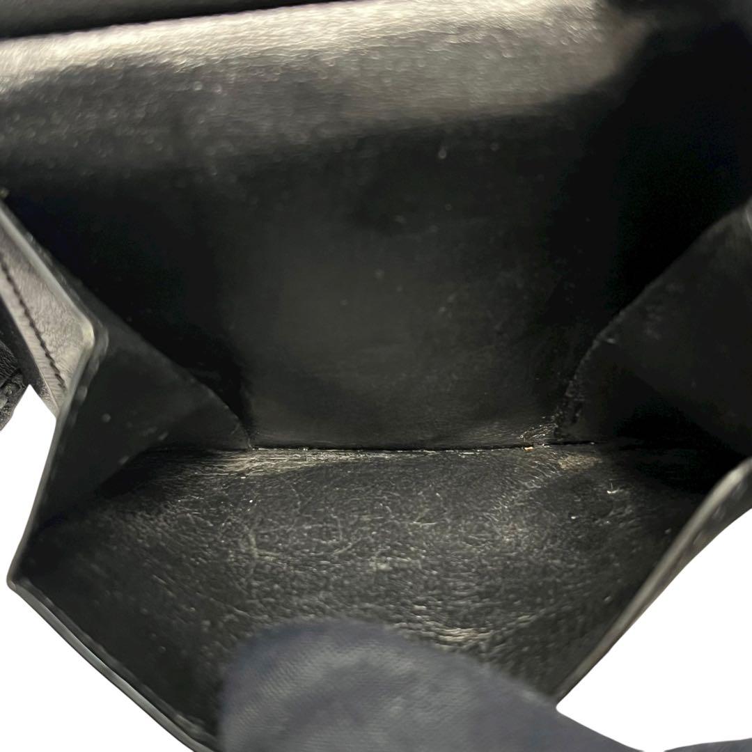 希少✨サンローラン 二つ折り財布 YSL カサンドラ レザー ロゴ ブラック