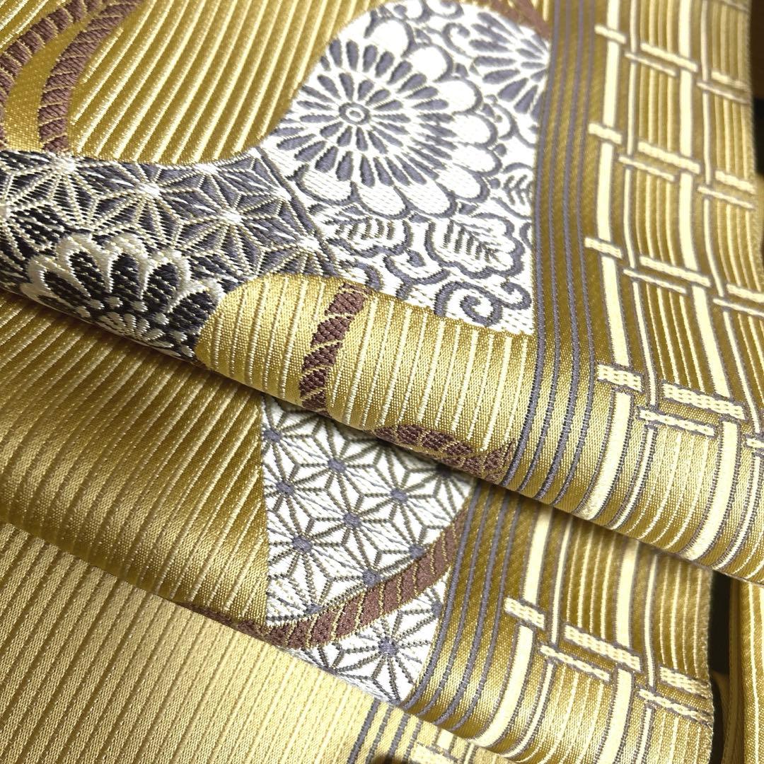 正絹　博多織 名古屋帯《刺繍　ひょうたん》