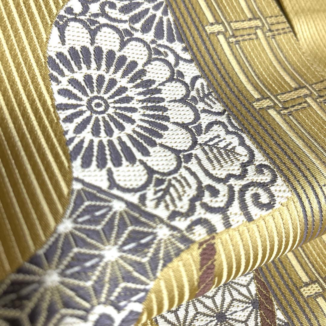 正絹　博多織 名古屋帯《刺繍　ひょうたん》