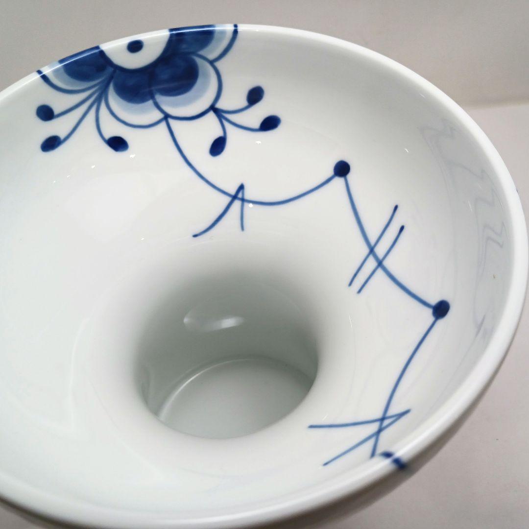 Y3332-7 ロイヤルコペンハーゲン ブルーフルーテッドメガ 大型花瓶 箱付