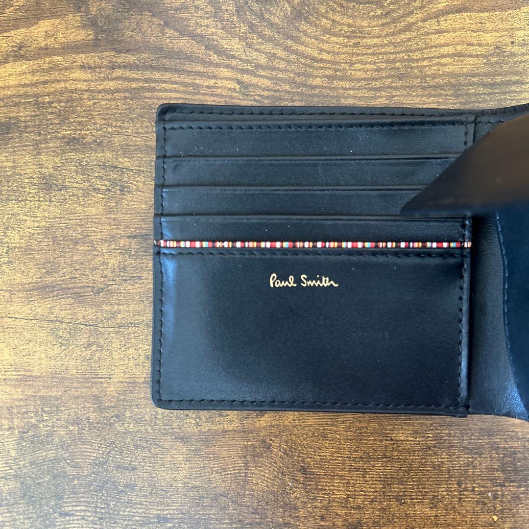 ポールスミス マーケトリーブライトストライプ ラビット 二つ折り財布