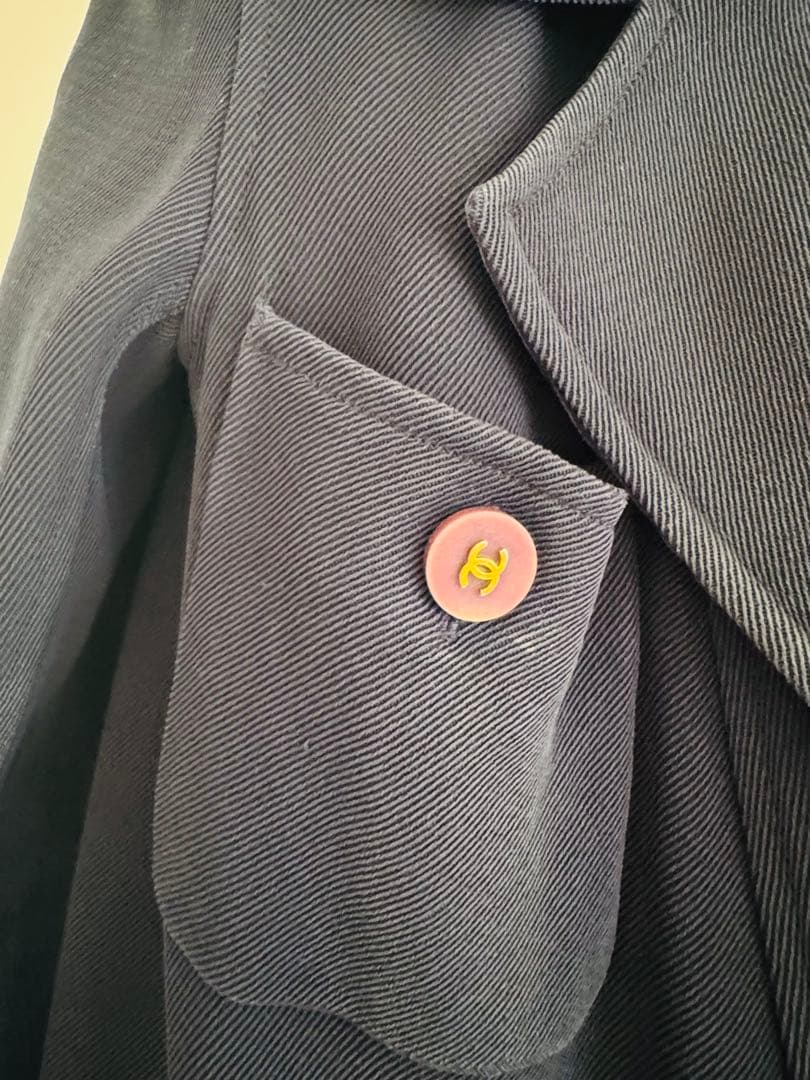 CHANEL テーラードジャケット ネイビー 36 ビンテージ　エレガント　希少