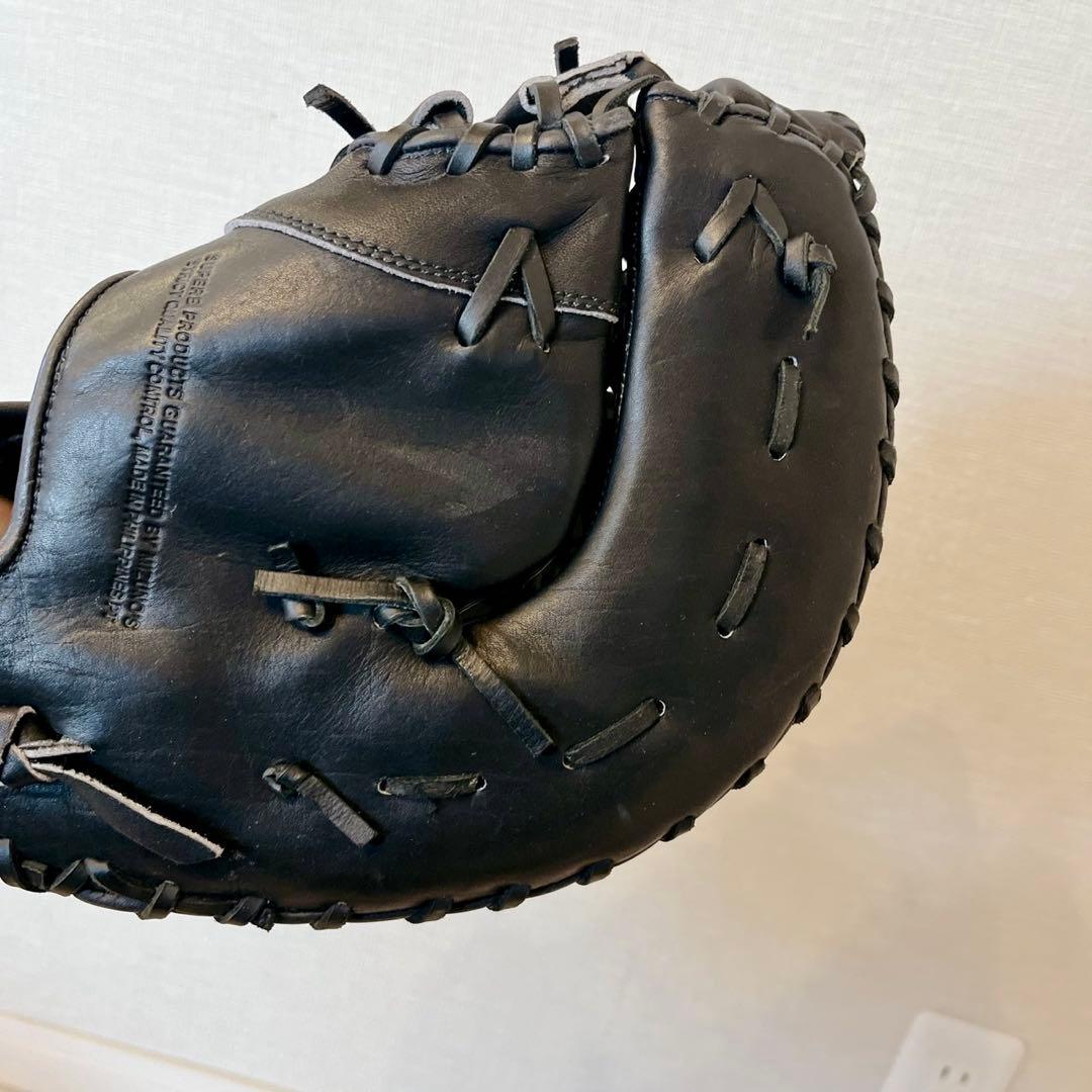 【廃盤 希少】 ミズノ ビューリーグ 軟式ファーストミット 青ロゴ サウスポー