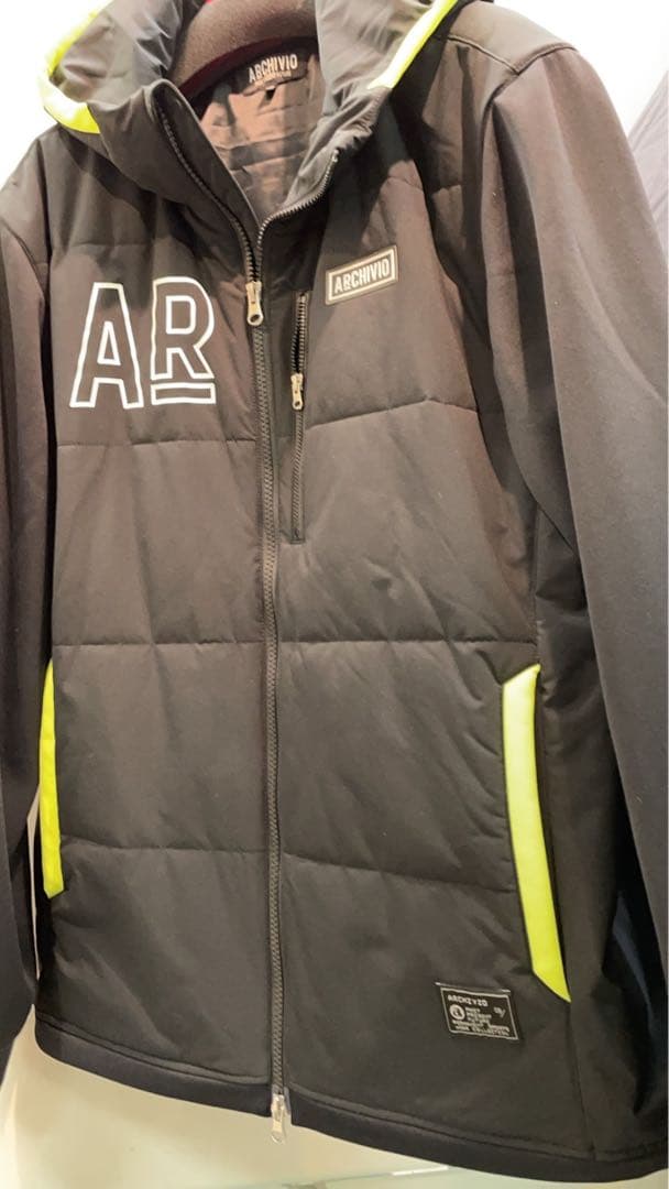 アルチビオ archivio フード付きジャケット 黒/ライム 56.0