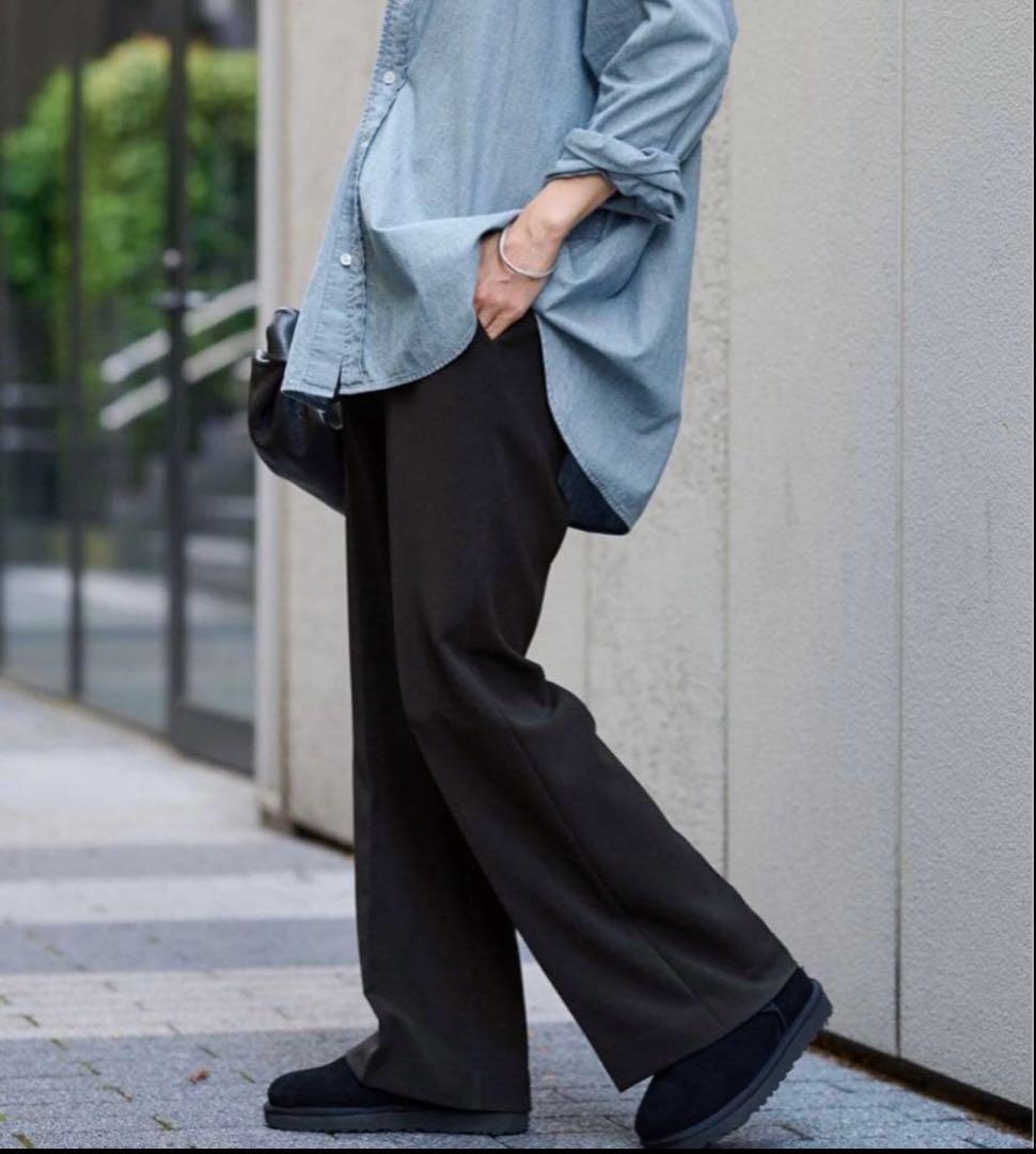 framework セミフレアパンツ ブラック38