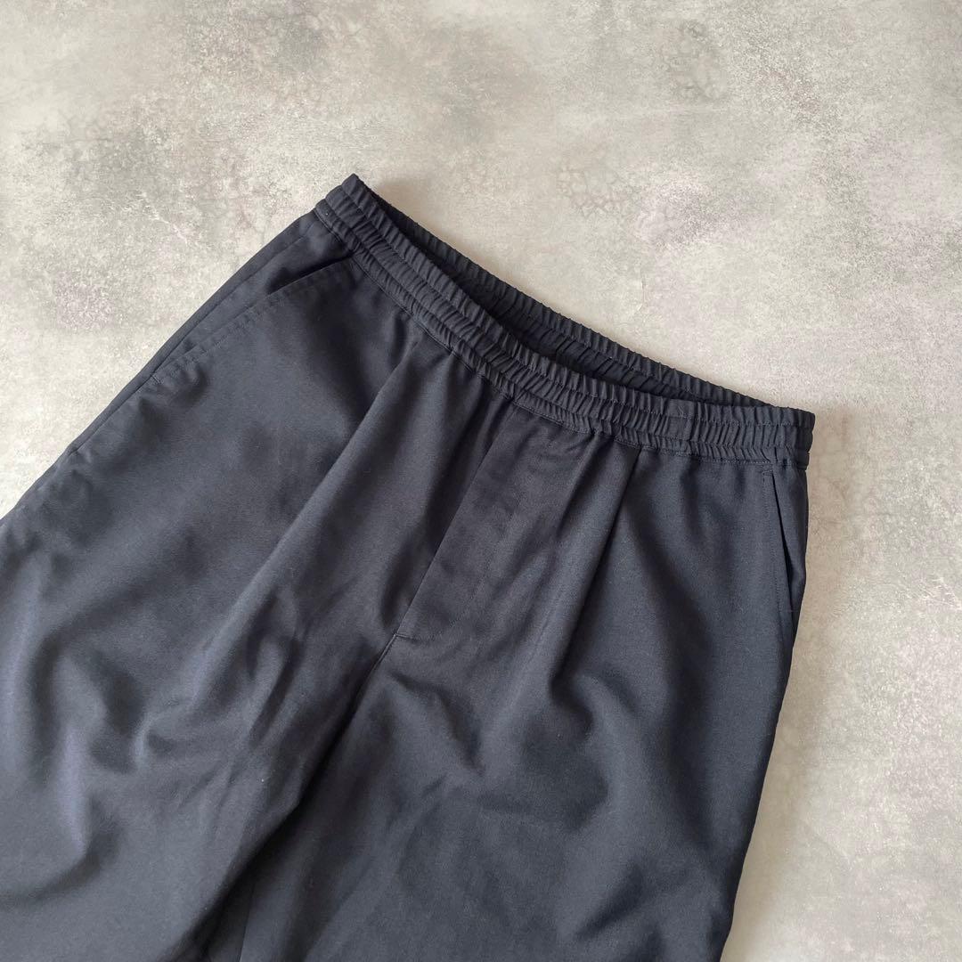 nanamica Shirred Pants イージーパンツ ウール ネイビー