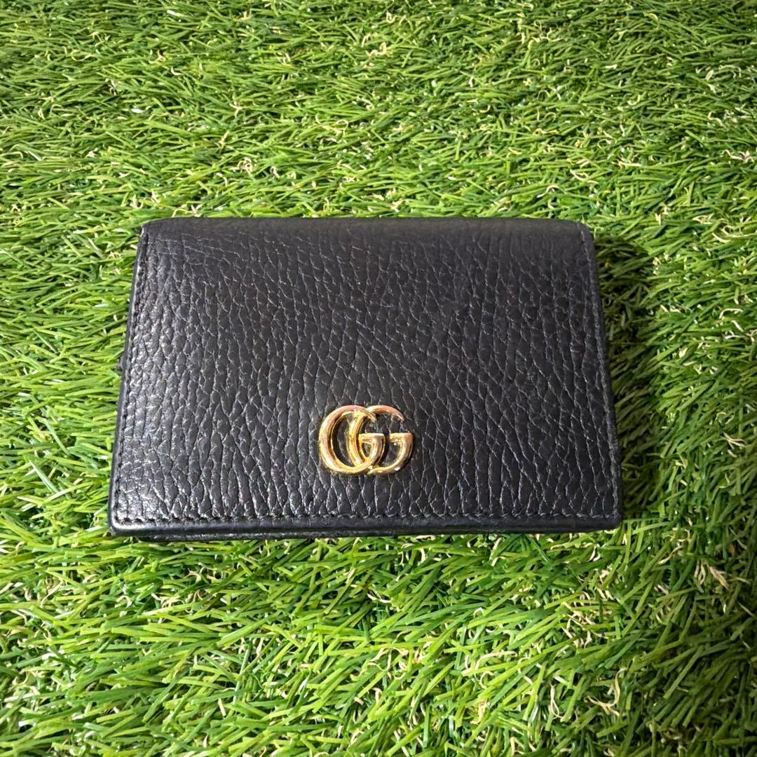 GUCCI＊GG マーモント レザー 二つ折り 財布