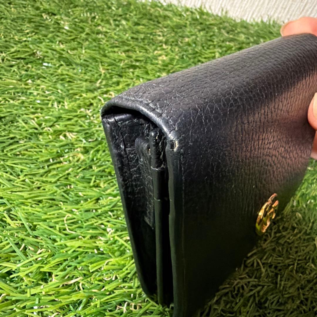 GUCCI＊GG マーモント レザー 二つ折り 財布