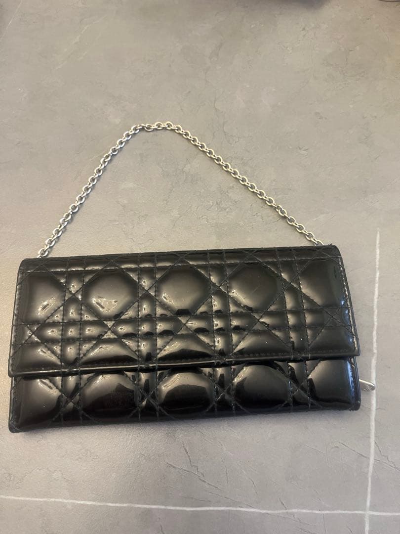 ディオール　ブラックキルティングショルダーバッグ