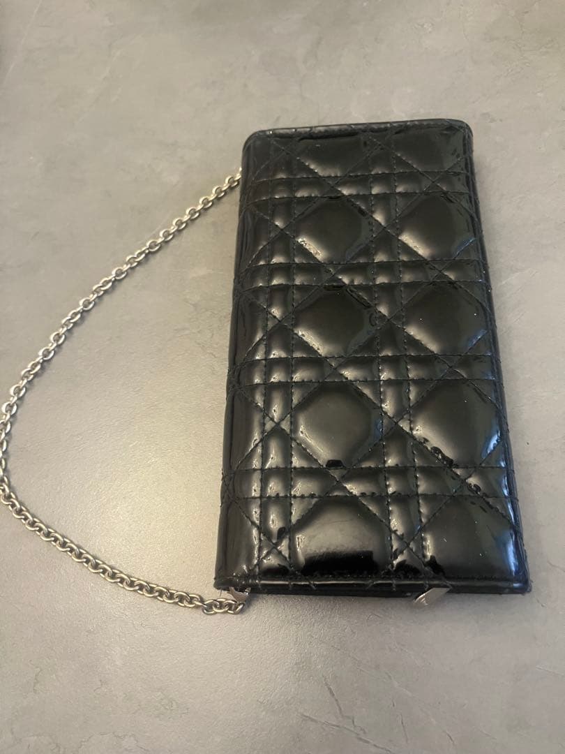 ディオール　ブラックキルティングショルダーバッグ