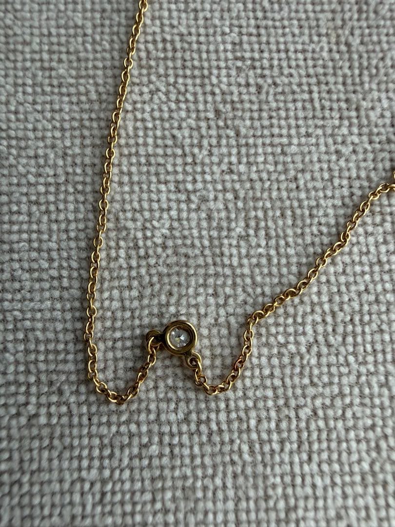 ティファニー バイザヤード ネックレス 0.08ct相当 K18YG