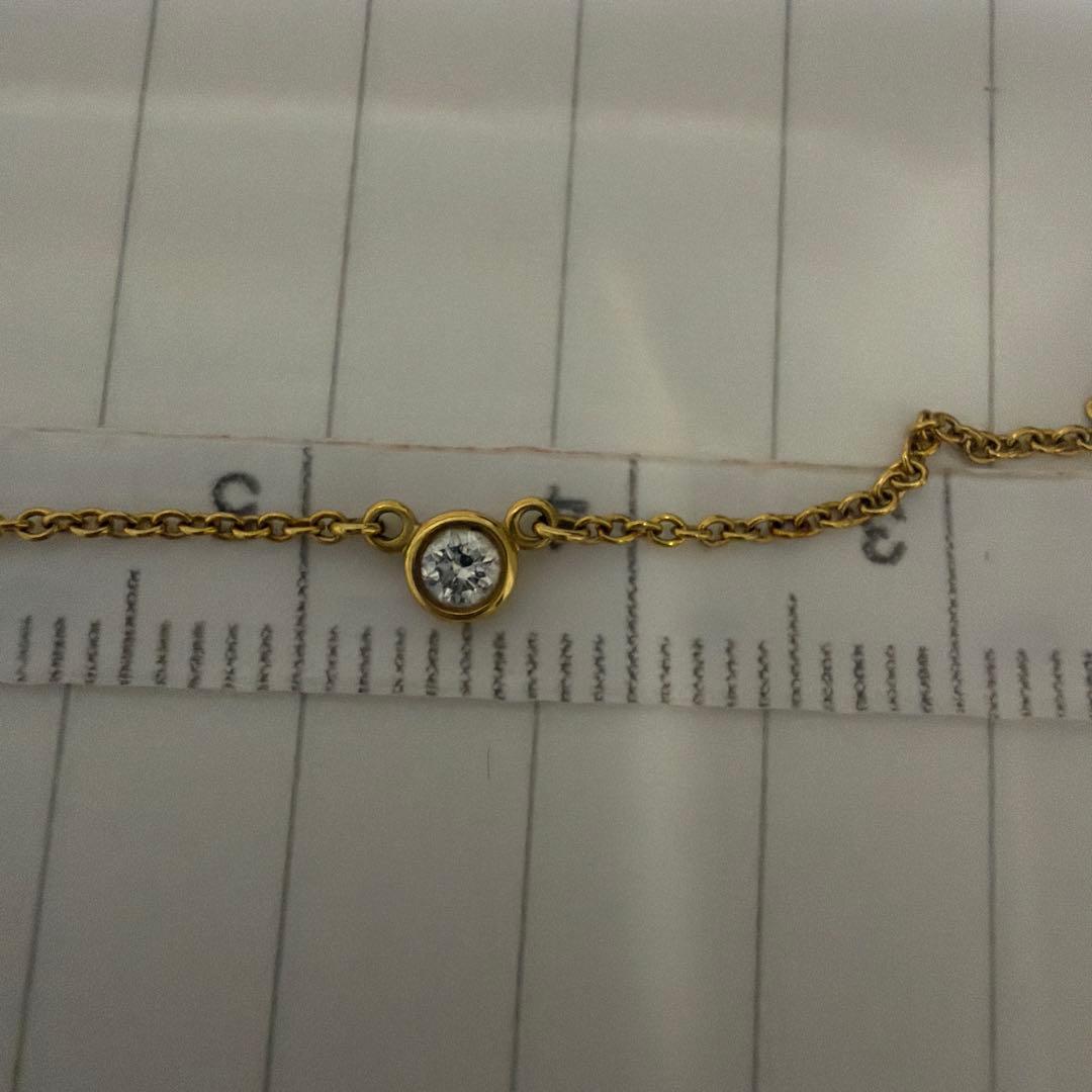 ティファニー バイザヤード ネックレス 0.08ct相当 K18YG