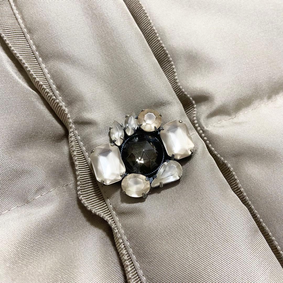 FOXEY フォクシー　ダウンベスト　ビジュー　ファー　チンチラ　ベージュ　40