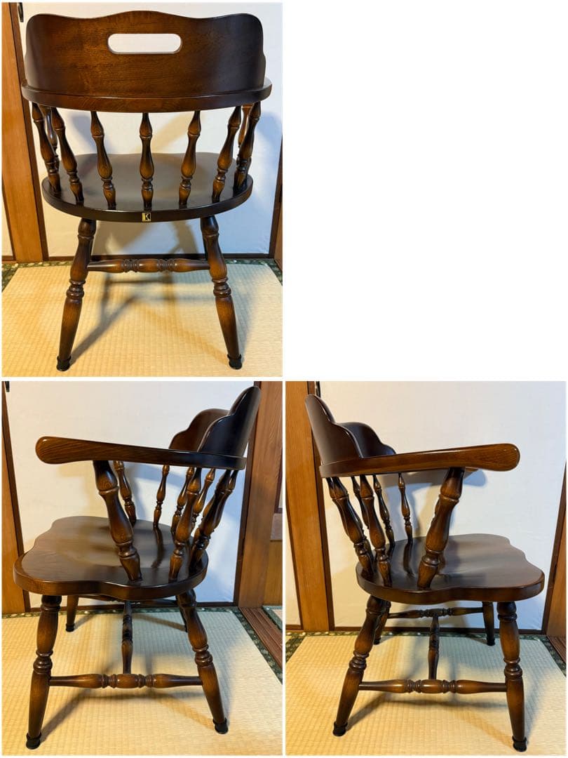 と*ら様 【O-2060】飛騨産業 キツツキ ダイニングチェア 4脚セット