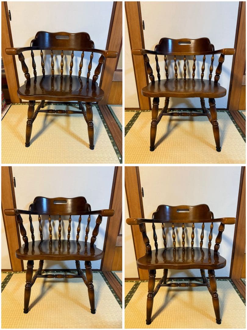 と*ら様 【O-2060】飛騨産業 キツツキ ダイニングチェア 4脚セット