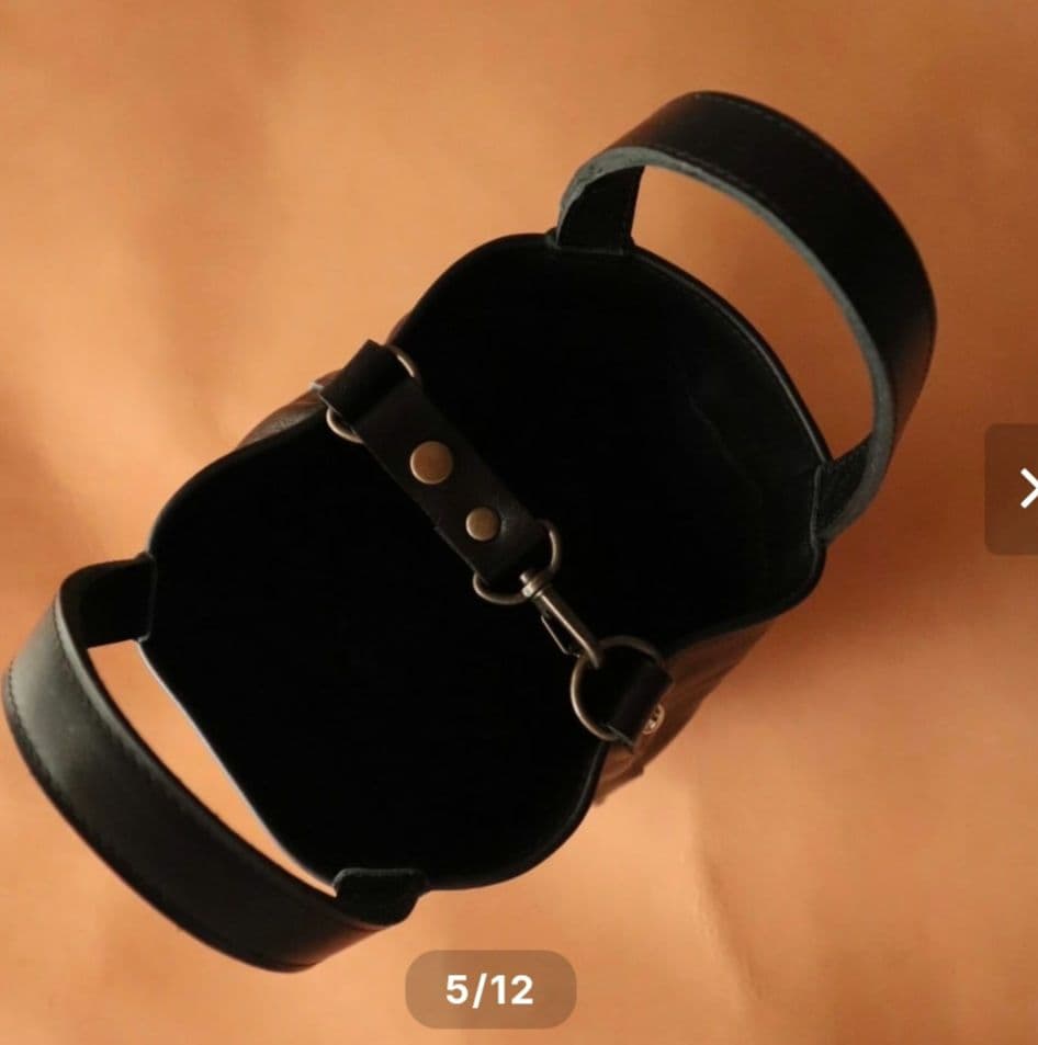 美品 ribbon b レザー 籐 スタッズかごバッグ warang wayan