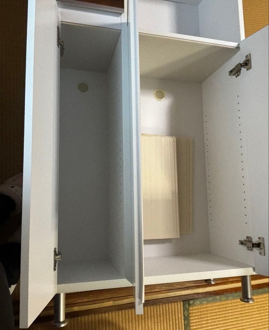 【新品】国産シューズボックス幅75cm ハイタイプ 鏡付 下駄箱　最終値下げ‼️