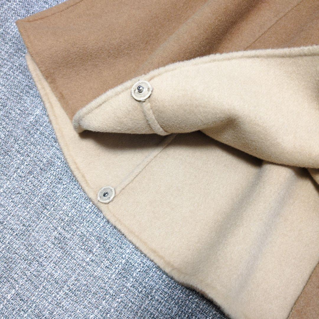 アツロウタヤマ　ウールポンチョ　ウールコート　ベージュ　着用感のない美品