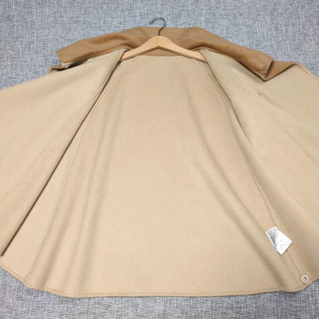 アツロウタヤマ　ウールポンチョ　ウールコート　ベージュ　着用感のない美品