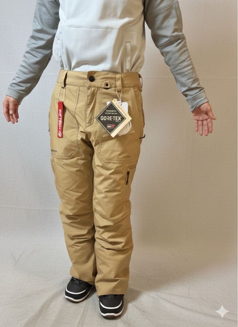 VOLCOM GORE-TEX スノーボードパンツ ベージュ　レディース