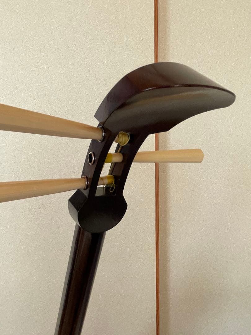 細棹三味線　紅木　金ボソ　綾杉胴　虎目　犬皮