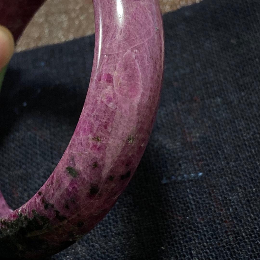 ルビー　天然石くりぬきバングル　約　内径直径57.5センチ　 くりぬき