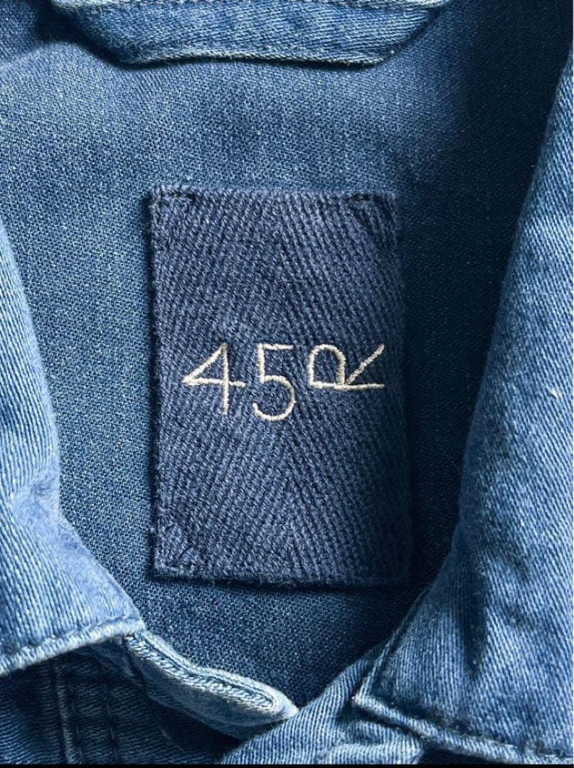 【45R】45rpm コットン100% インディゴ 麦サテンの908Gジャン 2