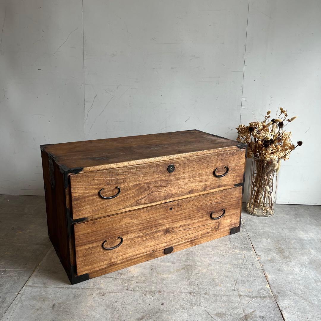 アンティーク チェスト 箪笥 ローボード テレビ台 無垢材 昭和レトロ z561