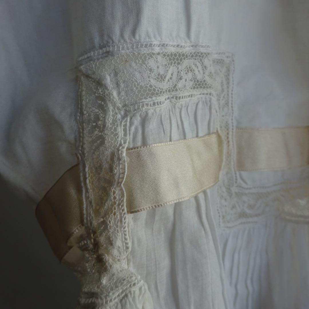 フランス アンティーク ドロワーズ ペチコート リボン レース