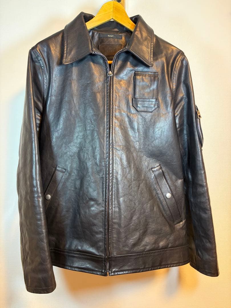 Varde77 × vasco レザーブルゾン ブラック サイズ3