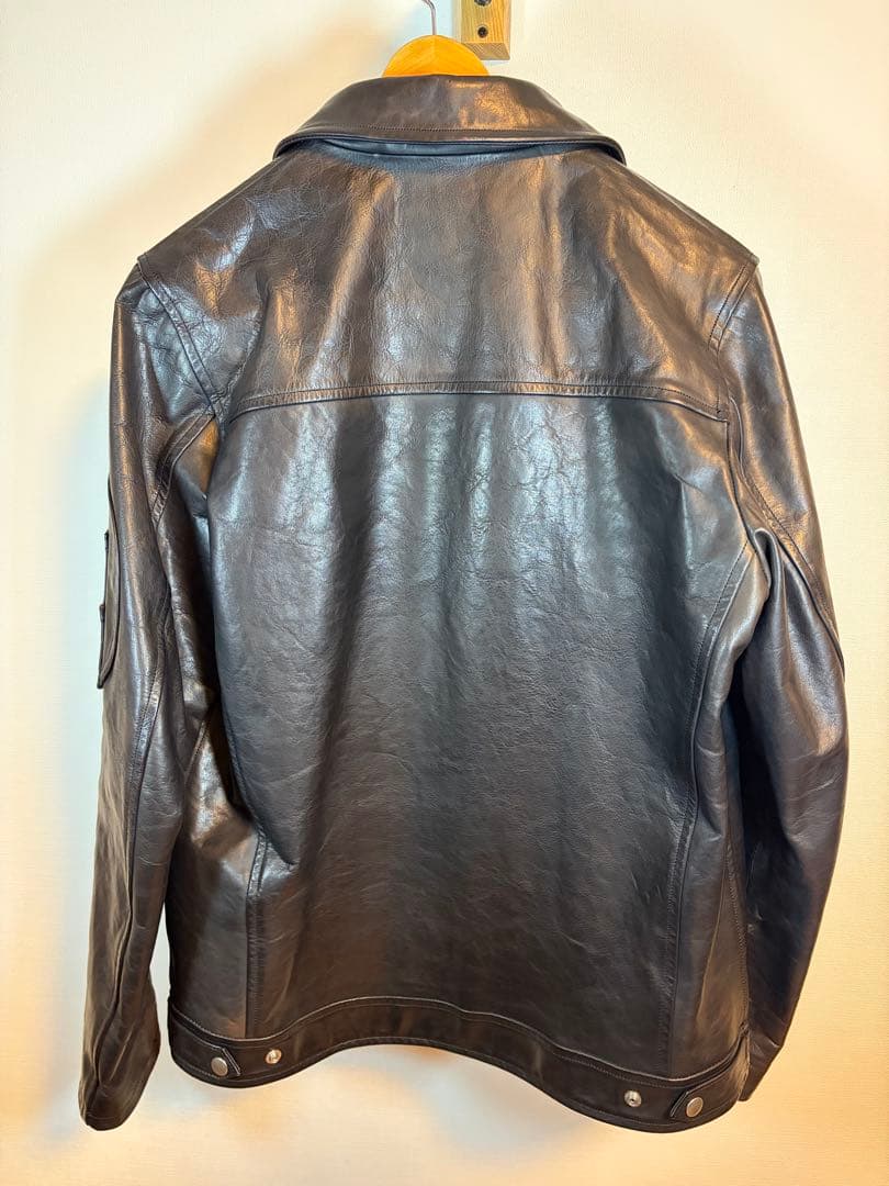 Varde77 × vasco レザーブルゾン ブラック サイズ3
