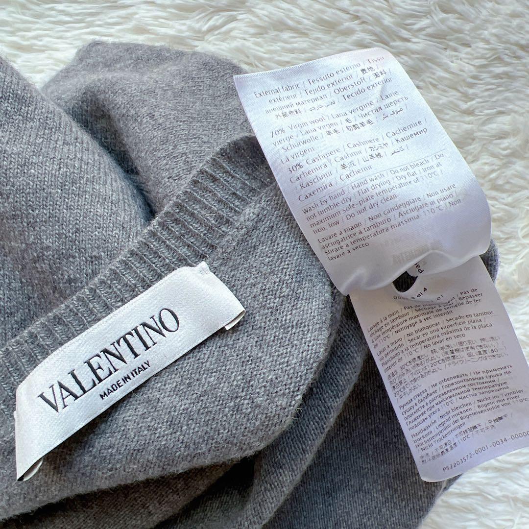 美品VALENTINO ヴァレンティノ ロゴ　インターシャ カシミヤ　セーター