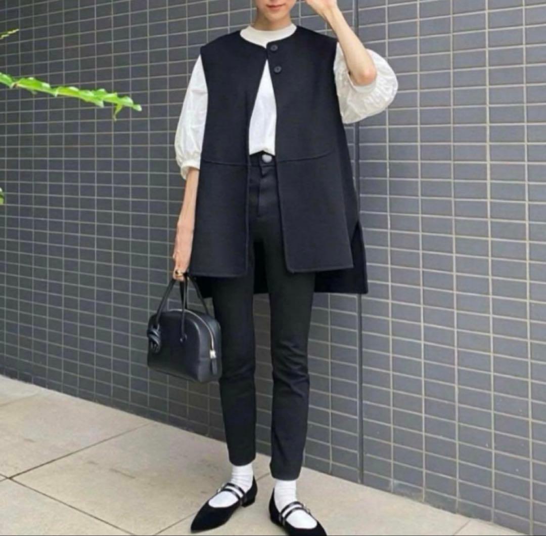 【美品】machatt リバーウールベスト ブラック