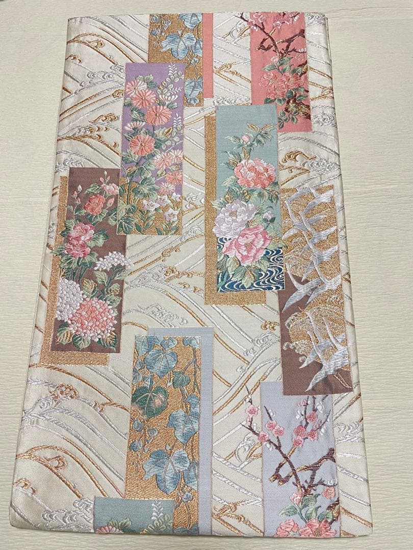 訪問着フルセット　辻ヶ花　絞り　金彩　正絹　鳳凰　唐織　丹後ちりめん