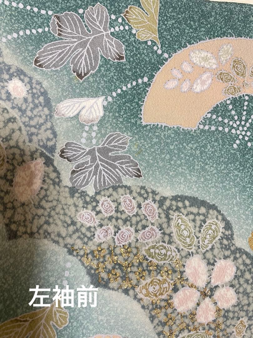 訪問着フルセット　辻ヶ花　絞り　金彩　正絹　鳳凰　唐織　丹後ちりめん