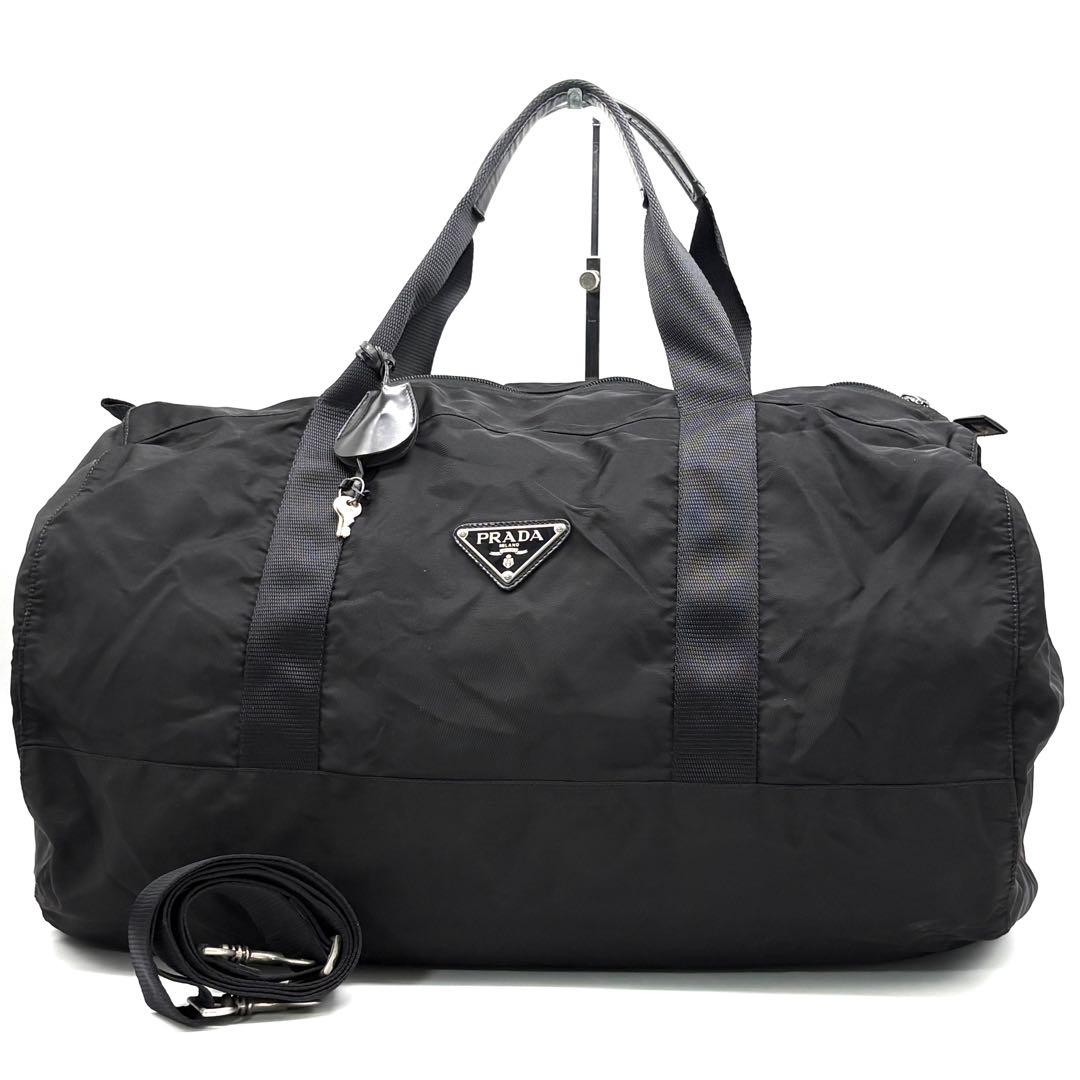 【雪中松柏様】PRADA ボストンバッグ ハンド トラベルバッグ 2way 黒