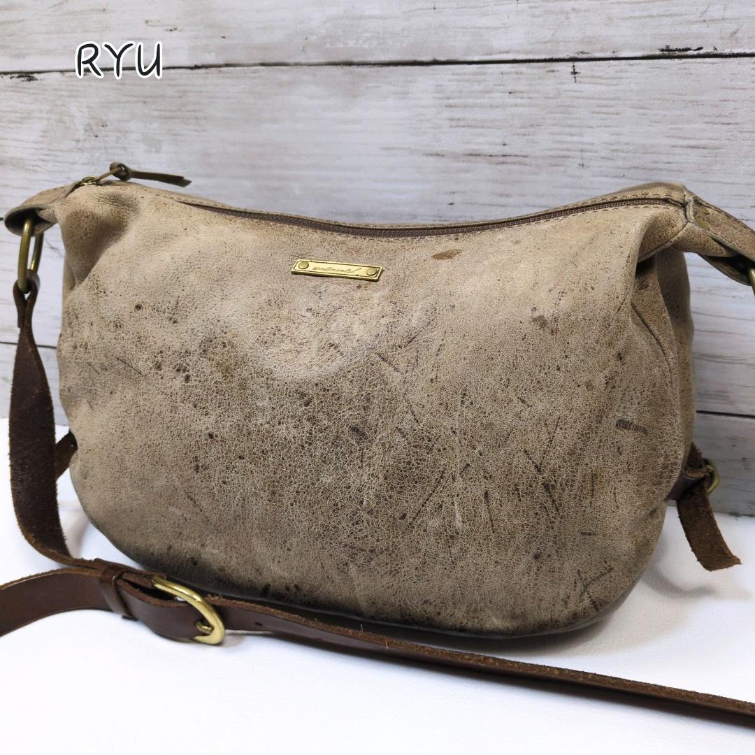 希少 Ryu リュウ KUDU ショルダーバッグ エキゾチック レザー